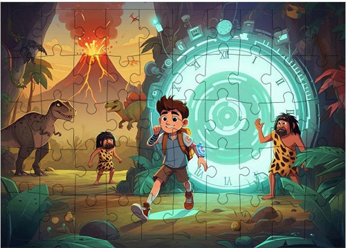 Ahşap Mdf Puzzle Yapboz Zamana Yolculuk 50 Parça 35*50 cm