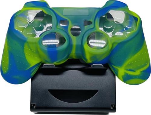Ps3 Joystick Silikon Kılıf Dualshock Koruyucu Kılıf Desenli Mavi Yeşil