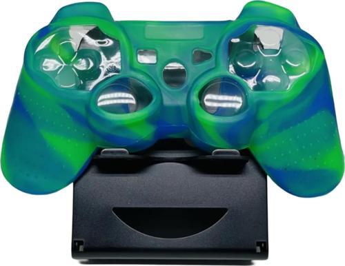 Ps3 Joystick Silikon Kılıf Dualshock Koruyucu Kılıf Desenli Yeşil Mavi