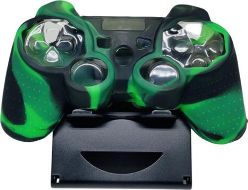 Ps3 Joystick Silikon Kılıf Dualshock Koruyucu Kılıf Desenli Yeşil Siyah