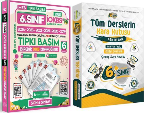 2025 6.Sınıf İOKBS PAKET 6lı Tıpkı Basım/Tüm Dersler Tek Kitap Çözümlü Çıkmış Soru Bankası 2li Set