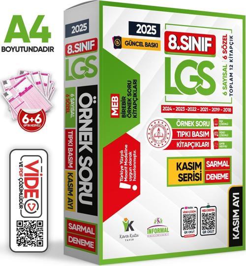 2025 8.Sınıf LGS Kasım Ayı MEB Örnek Soru Tıpkı Basım 6lı Sarmal Deneme Paketi Video/PDF Çözümlü