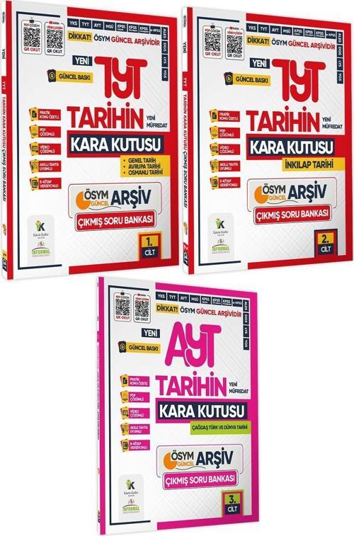 2025 TYT AYT Tarihin Kara Kutusu Çıkmış Soru Bankası 3lü MODÜLER SET Konu Özetli Video/PDF Çözümlü