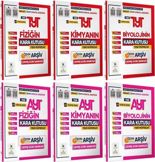 2025 YKS TYT AYT Fizik Kimya Biyolojinin(FKB)Kara Kutusu Çıkmış Soru Bankası 6lı Set Dijital Çözümlü