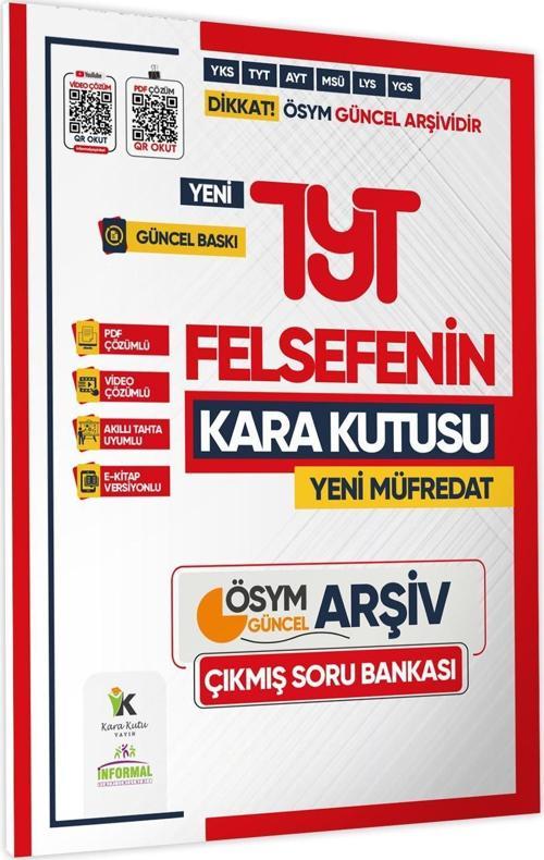 2025 YKS TYT FELSEFENİN Kara Kutusu ÖSYM Çıkmış Soru Bankası Video/PDF Çözümlü