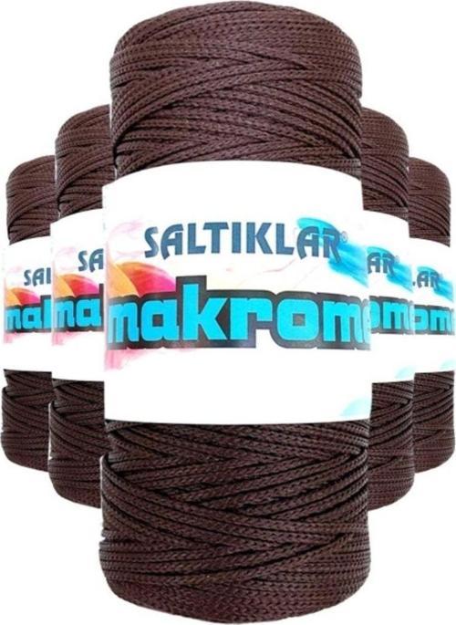 5 Adet Polyester Makrome İpi 2070 Kahve 100 Gr