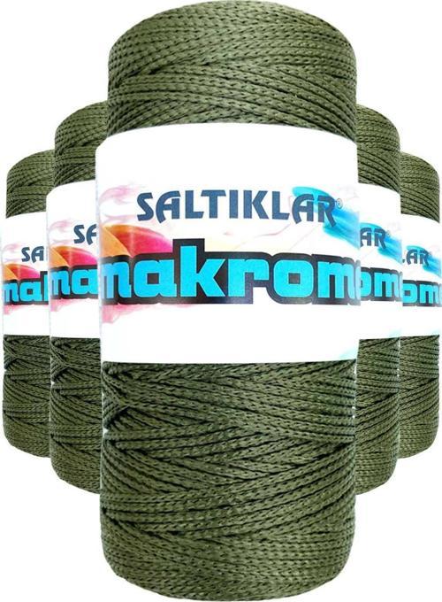 5 Adet Polyester Makrome Ipi 2860 Haki Yeşil 100 Gr