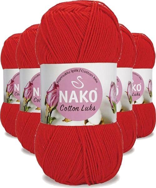 5 Adet Cotton Lüks Yelek Tunik Kazak Bluz Hırka İpi Yünü Kırmızı 97573