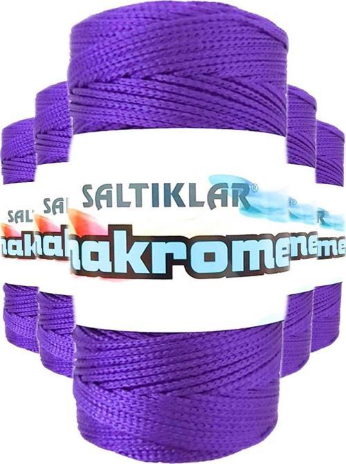 5 Adet Polyester Makrome Ipi 4250 Mor 100 Gr