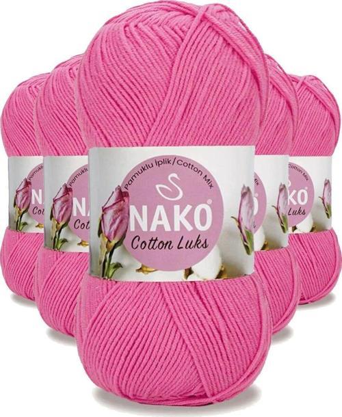 5 Adet Cotton Lüks Yelek Tunik Kazak Bluz Hırka Ipi Yünü Koyu Pembe 97550 -