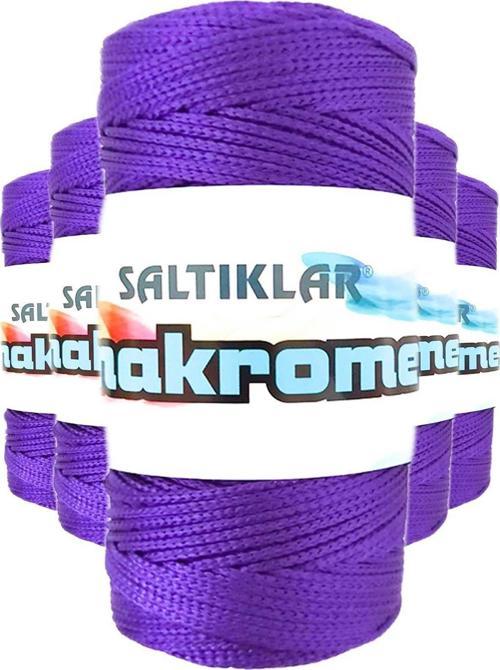 5 Adet Polyester Makrome İpi 4250 Mor 100 Gr