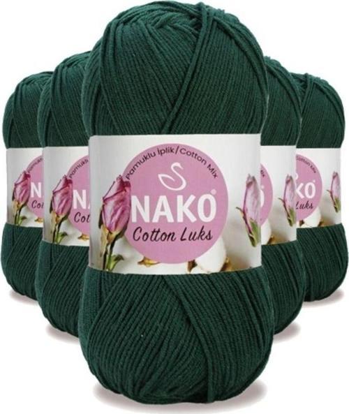 5 Adet Cotton Lüks Yelek Tunik Kazak Bluz Hırka İpi Yünü Koyu Yeşil 97580