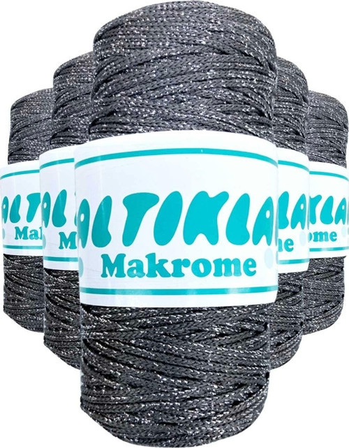 5 Adet Polyester Simli Makrome İpi S-420