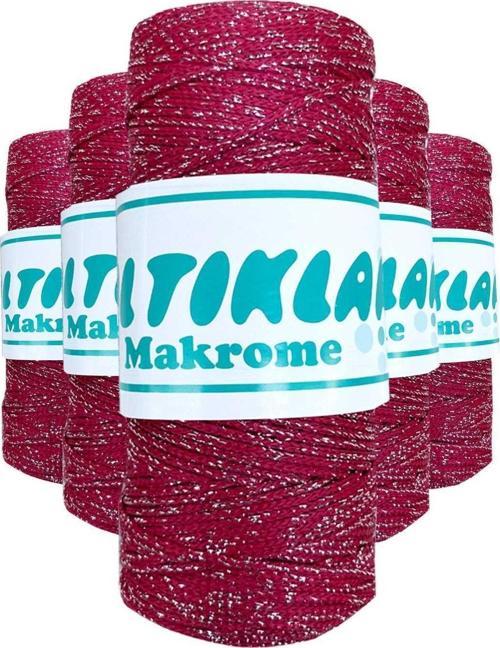 5 Adet Polyester Simli Makrome İpi Sg-1845