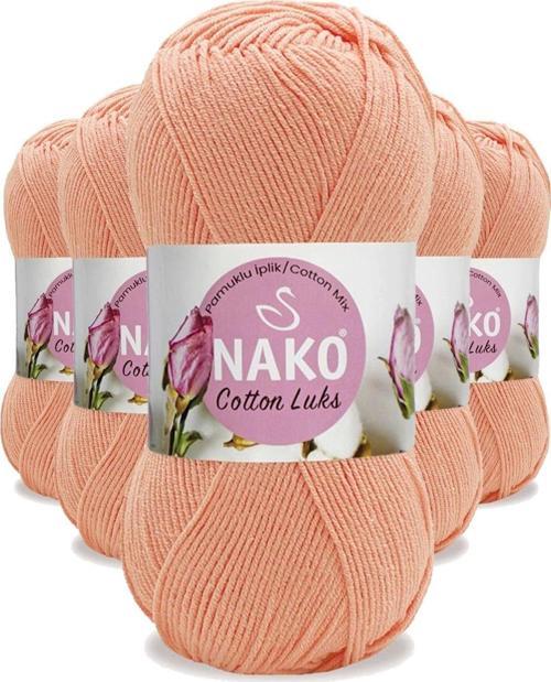 5 Adet Cotton Lüks Yelek Tunik Kazak Bluz Hırka İpi Yünü Somon 97594