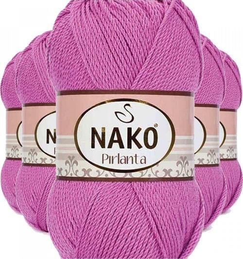 5 Adet Pırlanta Amigurumi El Örgü Ipi Yünü Gül 1249