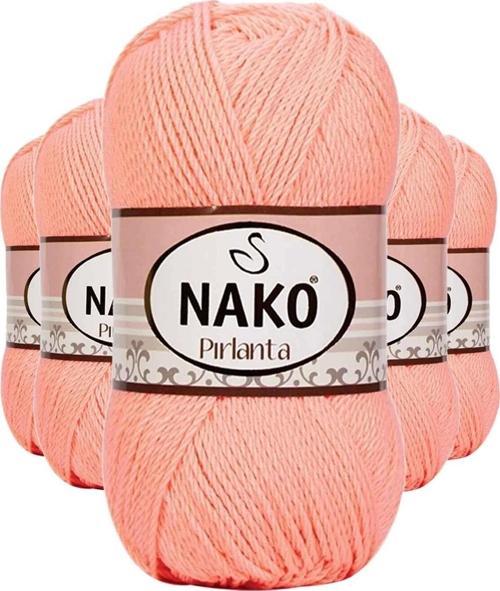 5 Adet Pırlanta Amigurumi El Örgü İpi Yünü Somon 3148