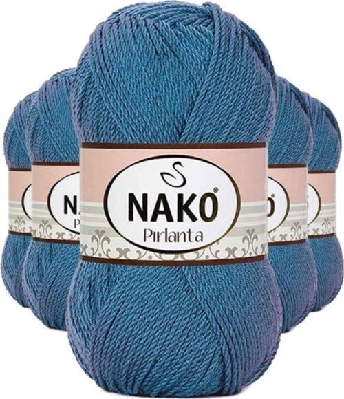 5 Adet Pırlanta Amigurumi El Örgü İpi Yünü Turkuaz 3409