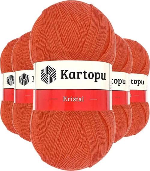 5 Adet Kristal Çift Katlı El Örgü Lif İpi Narenciye K1212