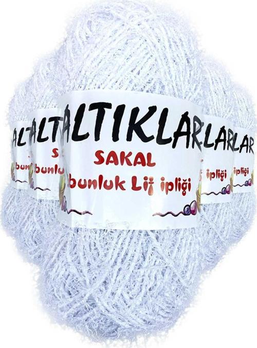 5 Adet Sakal Sabunluk Lif Ipliği Optik Beyaz