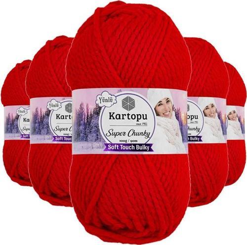 5 Adet Super Chunky Kalın Kışlık El Örgü Ipliği 100 Gr K160