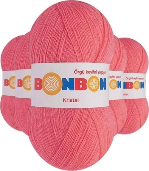 5 Adet Kristal El Örgü Lif İpi Pembe 98230