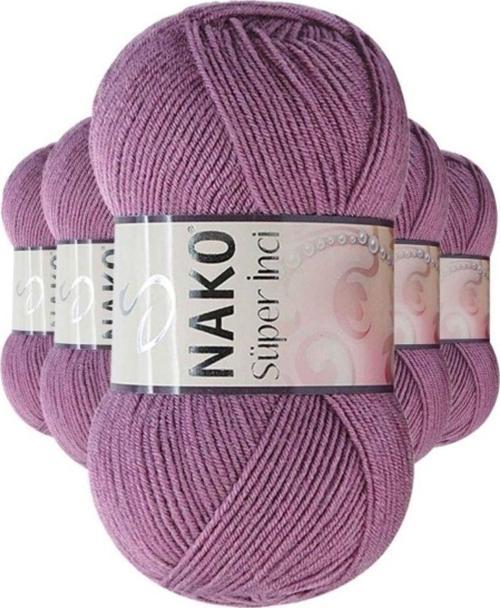 5 Adet Süper İnci El Örgü İpi 100 Gr Koyu Gülkurusu 569