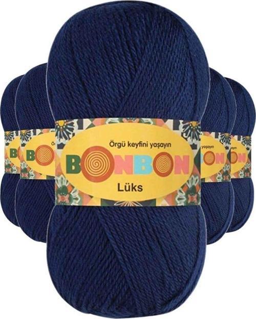 5 Adet Lüks Patik İpi Yünü Lacivert 98244