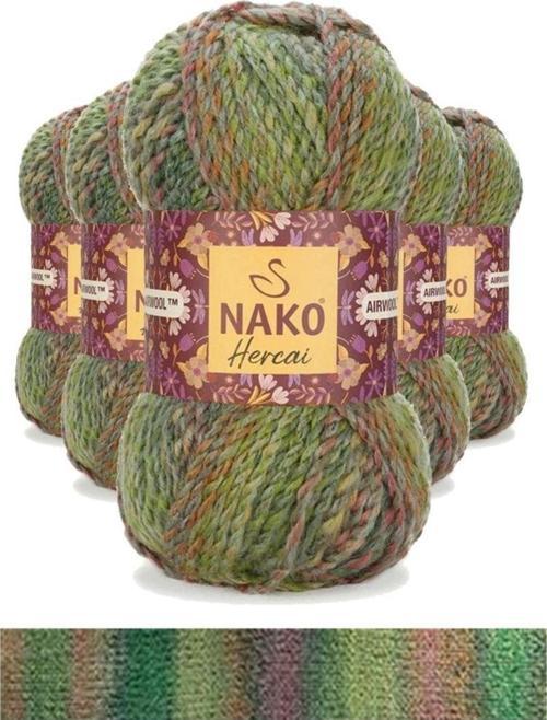 5 Adet Hercai Ebruli Hırka Kazak Atkı Bere El Örgü İpi Yünü 28178