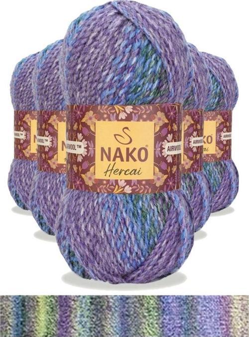 5 Adet Hercai Ebruli Hırka Kazak Atkı Bere El Örgü İpi Yünü 7248