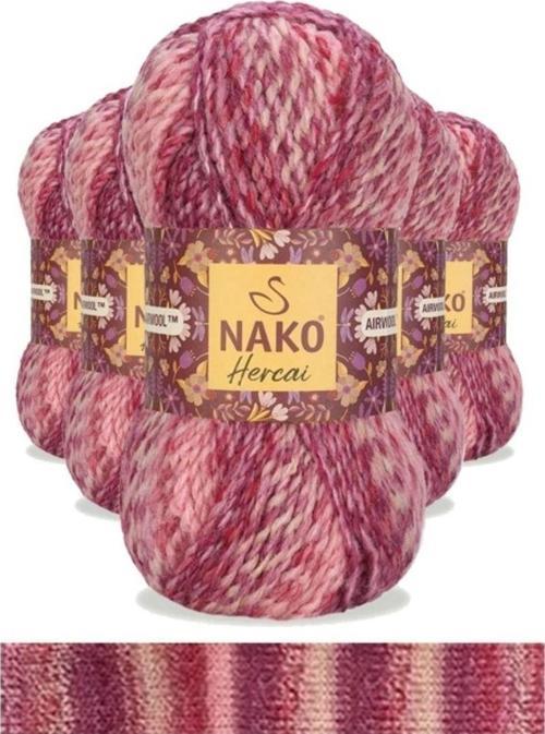 5 Adet Hercai Ebruli Hırka Kazak Atkı Bere El Örgü İpi Yünü 7318