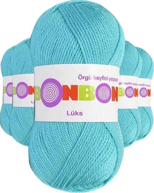 5 Adet Lüks Patik İpi Yünü Turkuaz 98238