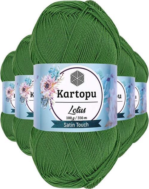 5 Adet Lotus Bikini Büstiyer Bluz Örgü İpi  K486 Çam Yeşili