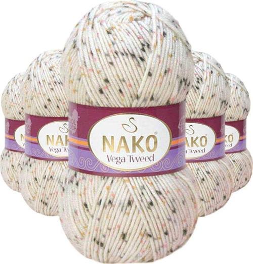 5 Adet Vega Tweed Premium Akrilik El Örgü Ipi Yünü No: 31752