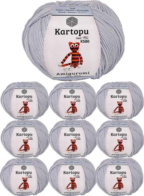 10 Adet Amigurumi El Örgü İpi 50Gr 580