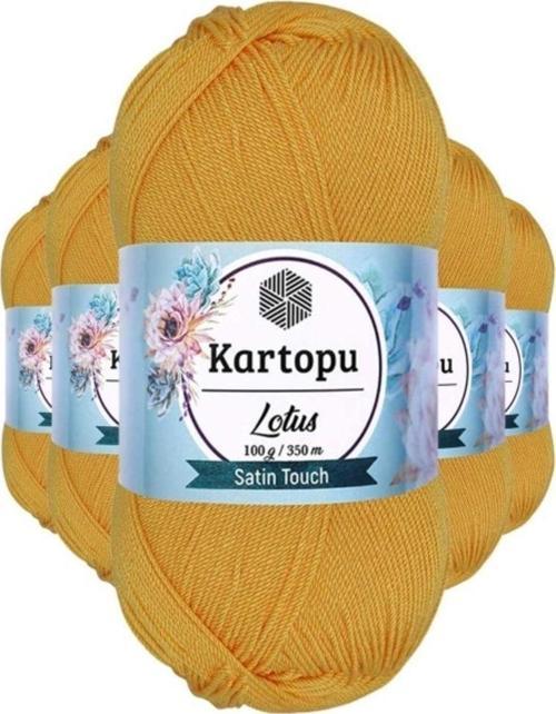 5 Adet Lotus Bikini Büstiyer Bluz Örgü İpi K318 Koyu Sarı