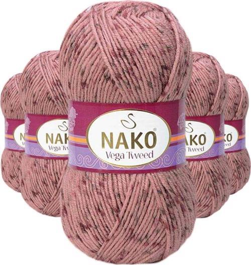 5 Adet Vega Tweed Premium Akrilik El Örgü İpi Yünü No: 31760