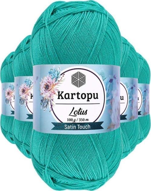 5 Adet Lotus Bikini Büstiyer Bluz Örgü İpi K440 Yeşil