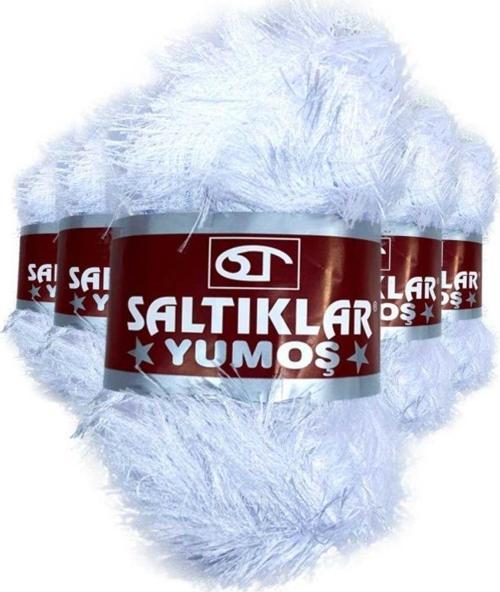 5 Adet Yumoş Sakallı El Örgü Ipi Yünü Optik