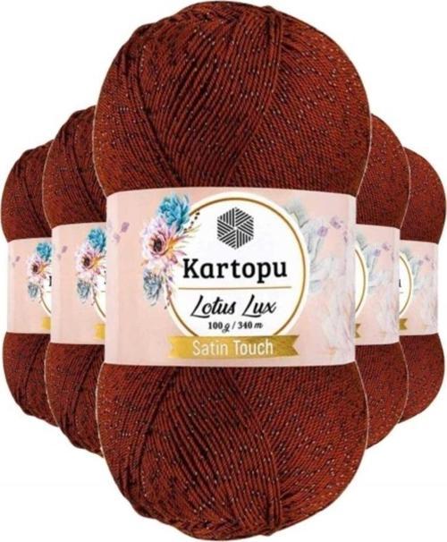 5 Adet Lotus Lux Bikini Büstiyer Bluz Simli Örgü İpi K834 Taba