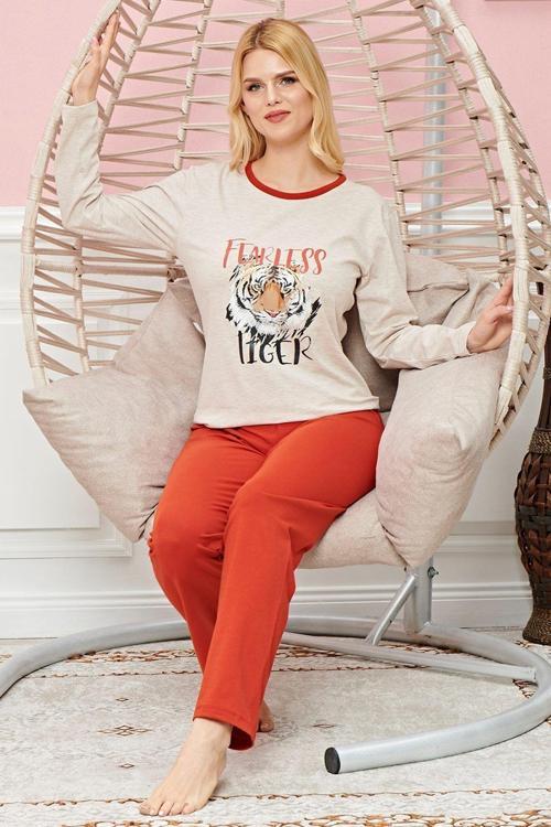 Uzun Kollu Pijama Takımı Model No 7591