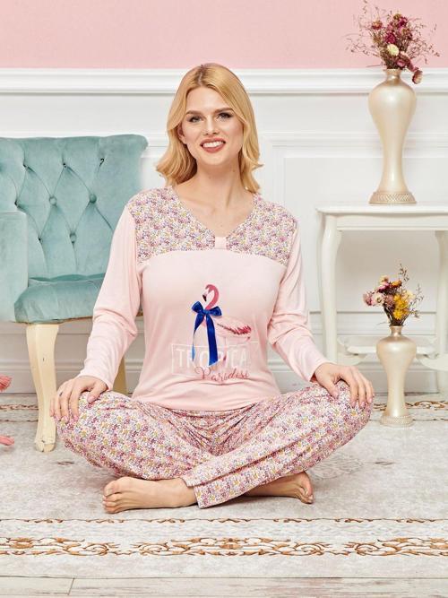 Uzun Kollu Pijama Takımı Model No 7599