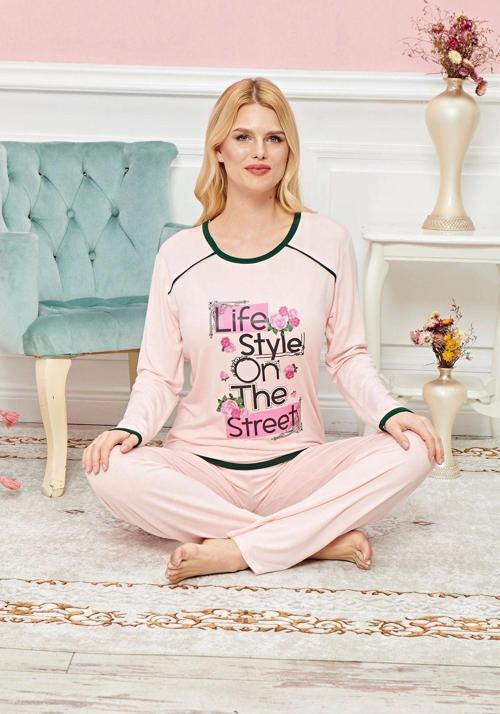 Uzun Kollu Pijama Takımı Model No 7613