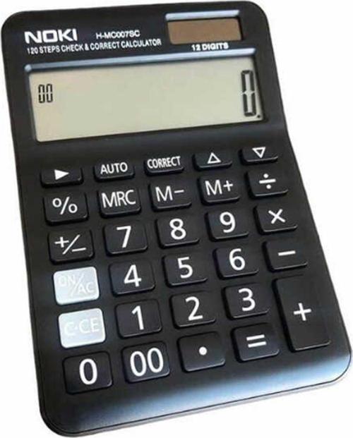 12 Hane Hesap Makinesi Siyah H-Mc007Sc