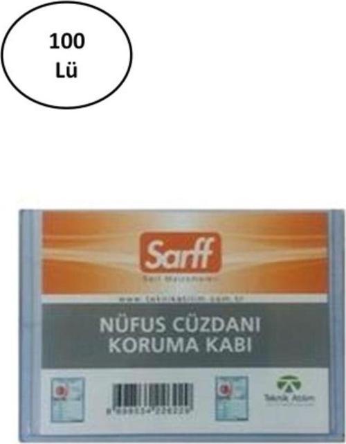 Sarff Nüfus Cüzdanı Kabı Pvc Lüx A-032H 100'Lü