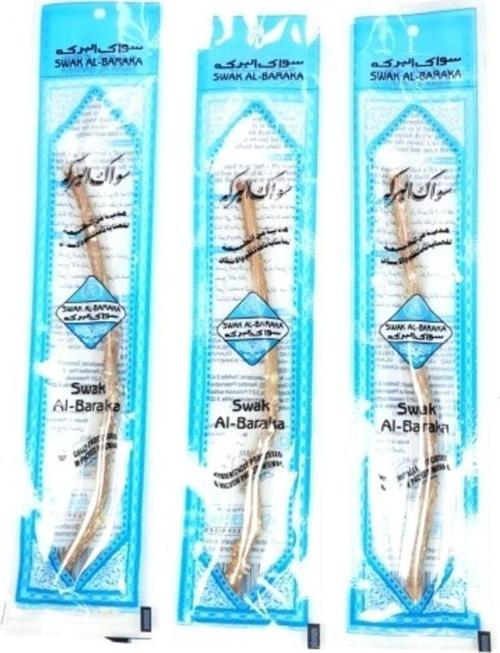 3 Adet Taze Doğal Diş Fırçası Misvak Vakumlu Paket 15 Cm Orta Boy
