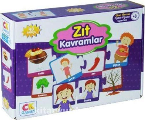Eğitici Oyun Zıt Kavramlar Oyunu Puzzle 40 Parça