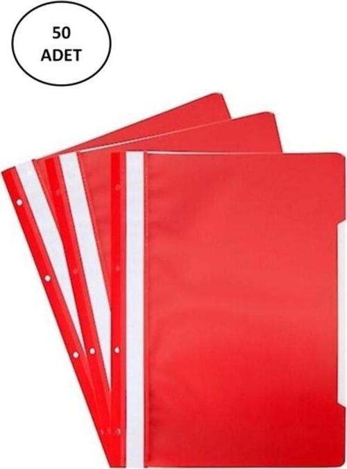 Ticon Plastik Telli Dosya Kırmızı 50 Li