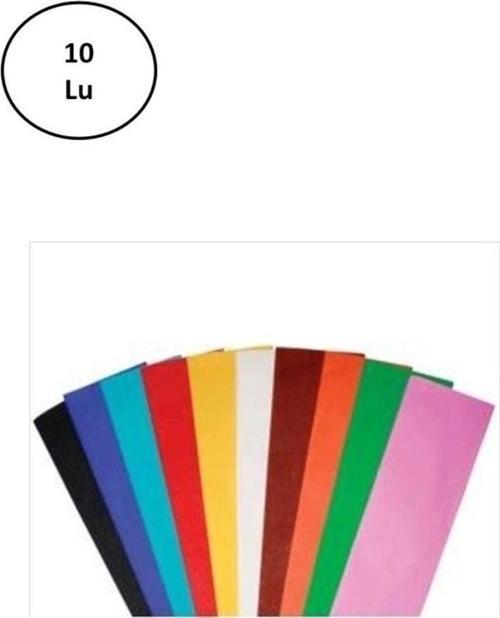 Puti-5466 Krapon Kağıdı 50X200 Cm Karışık Renk 10 Lu