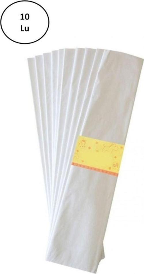 Renkli Krapon Kağıdı 50X200 Cm 10'Lu Beyaz